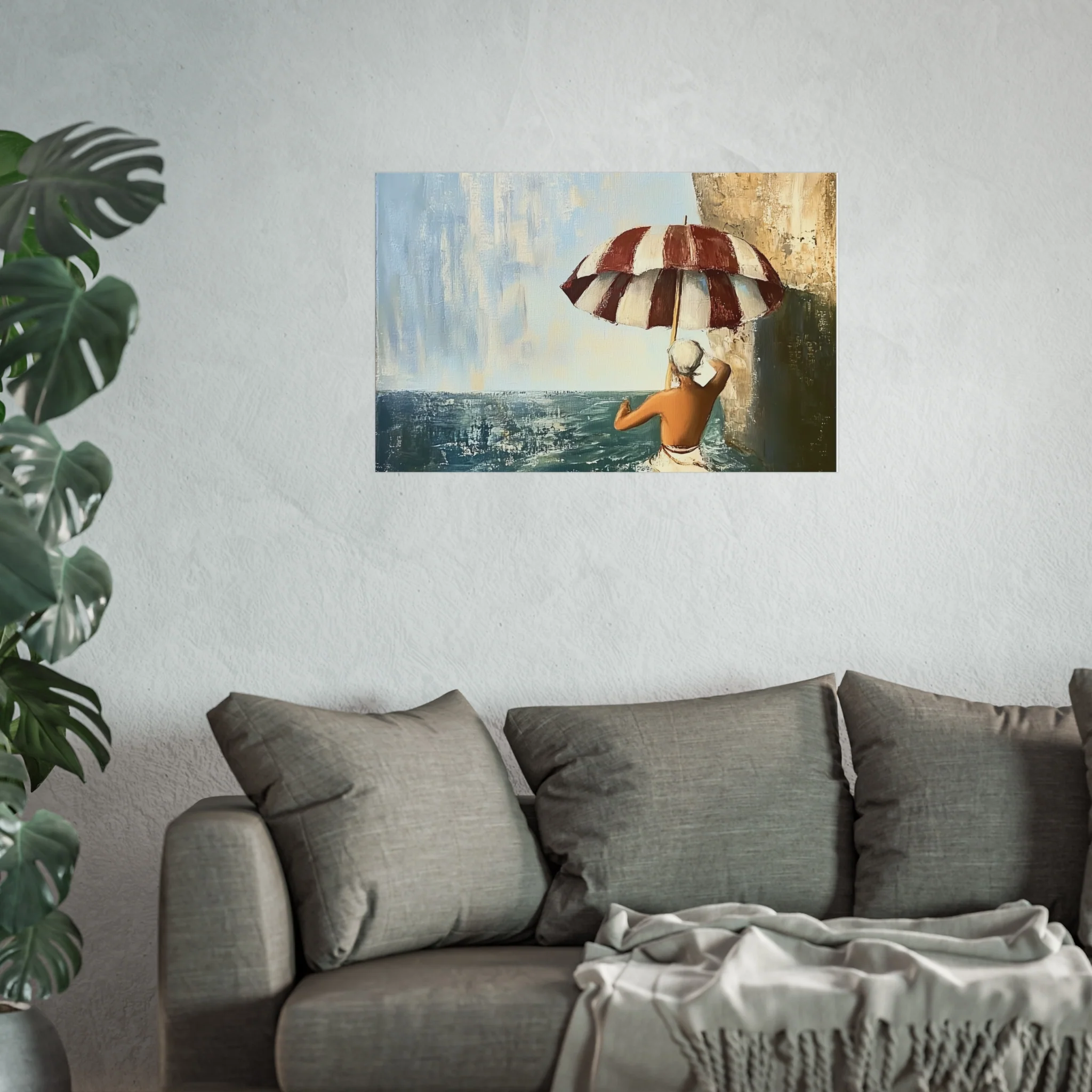 Vintage Beach Umbrella Fine Art Poster - Image 41