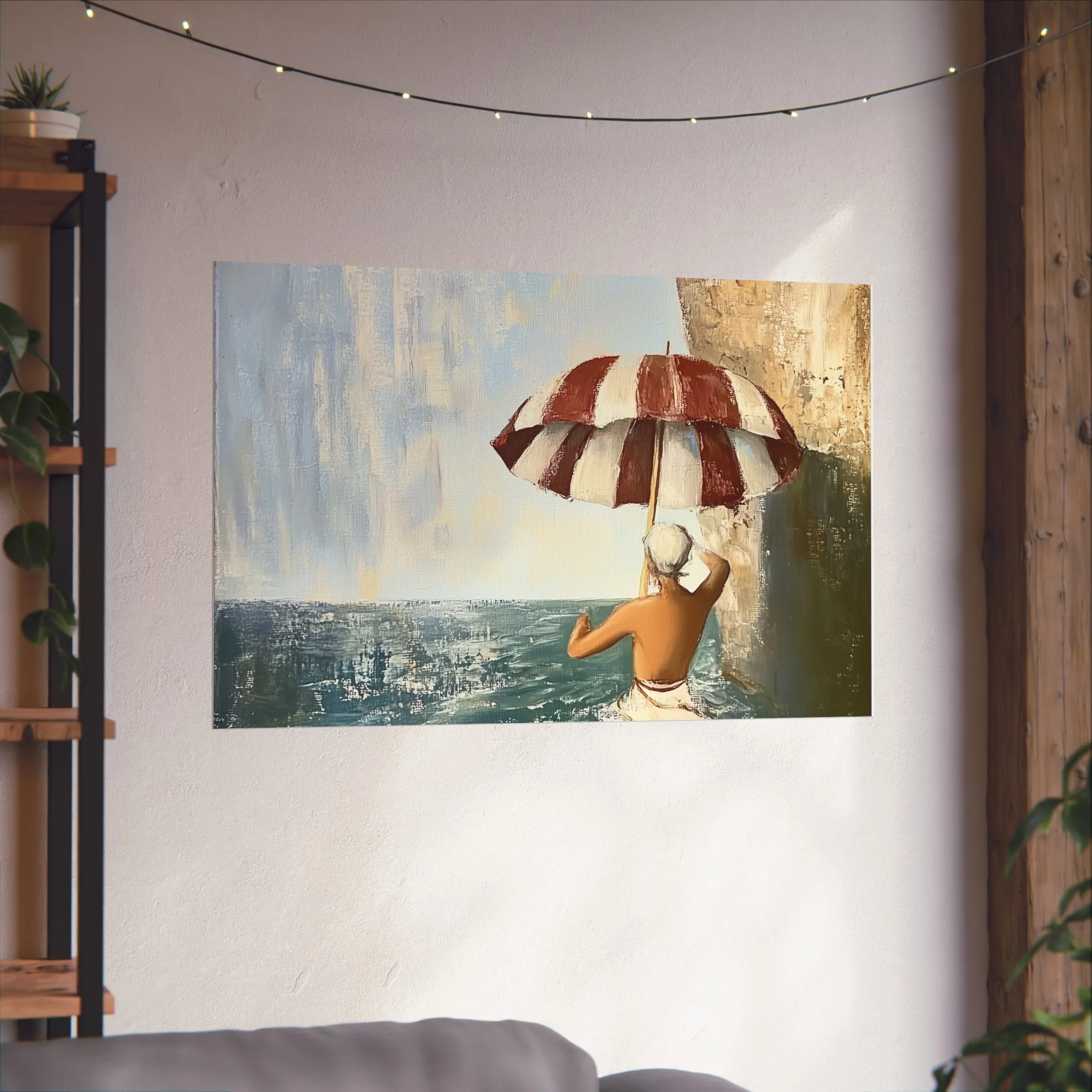 Vintage Beach Umbrella Fine Art Poster - Image 46