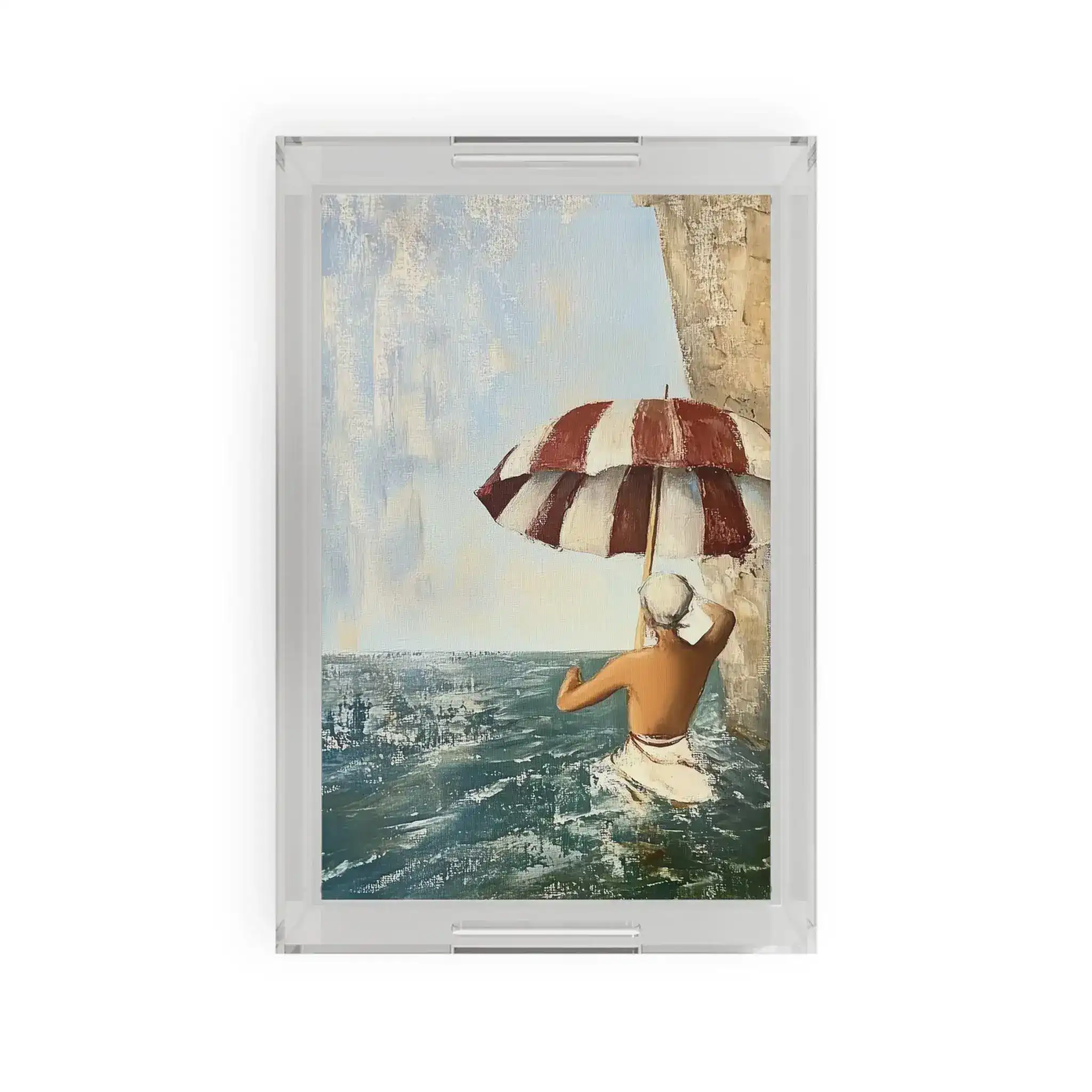 Vintage Beach Umbrella Serving Tray