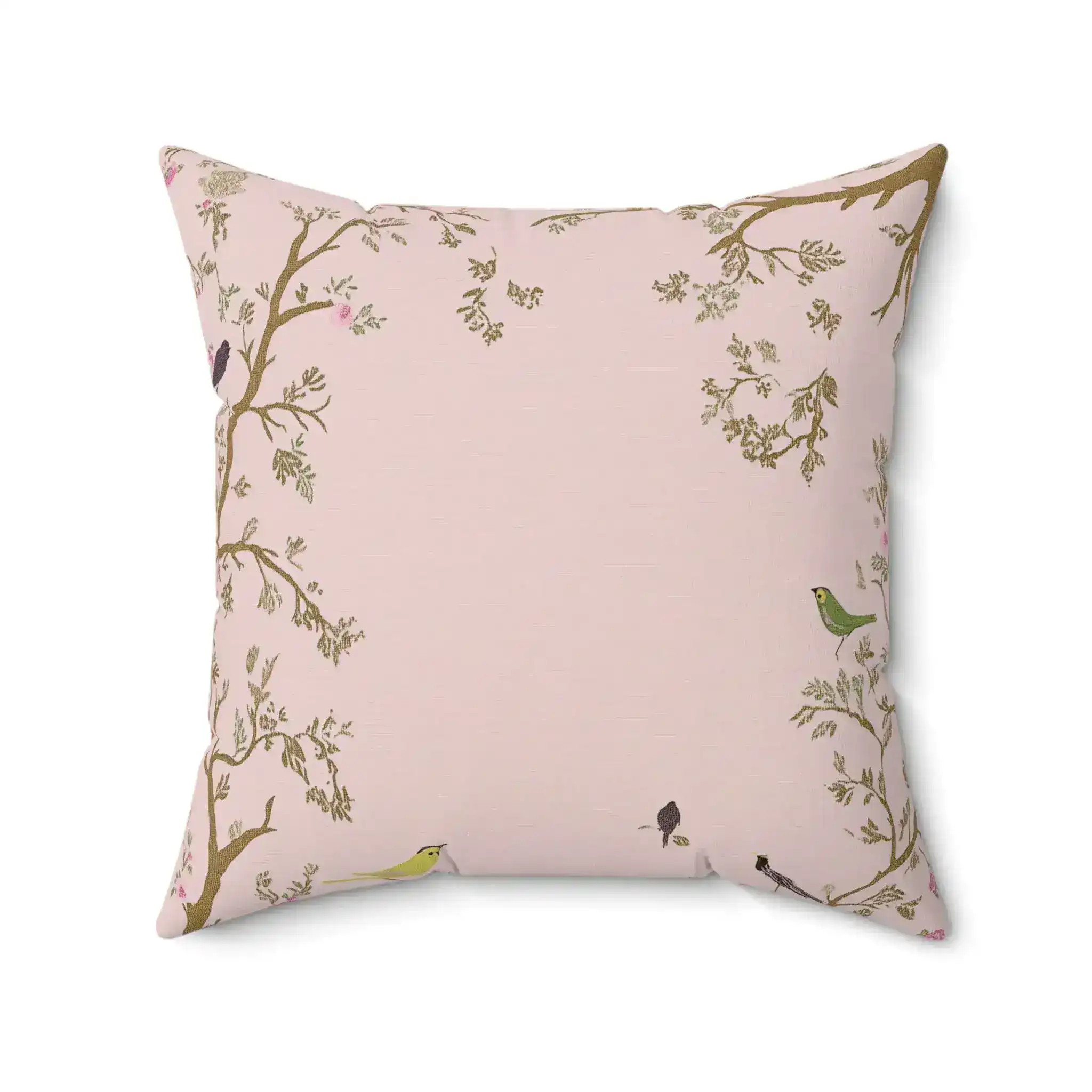 Vintage Bird & Blossom Throw Pillow - Image 5