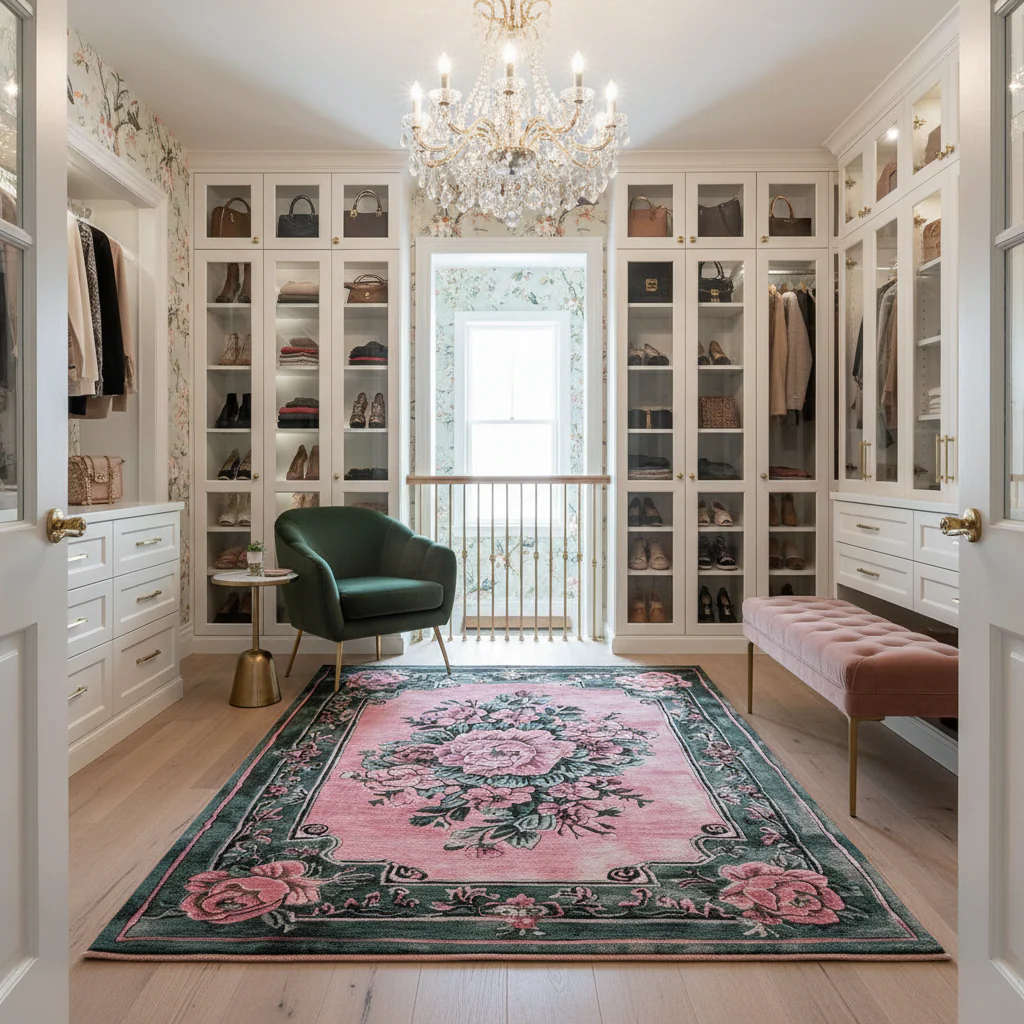 Vintage Blushed Bloom Hand Tufted Rug - Image 2