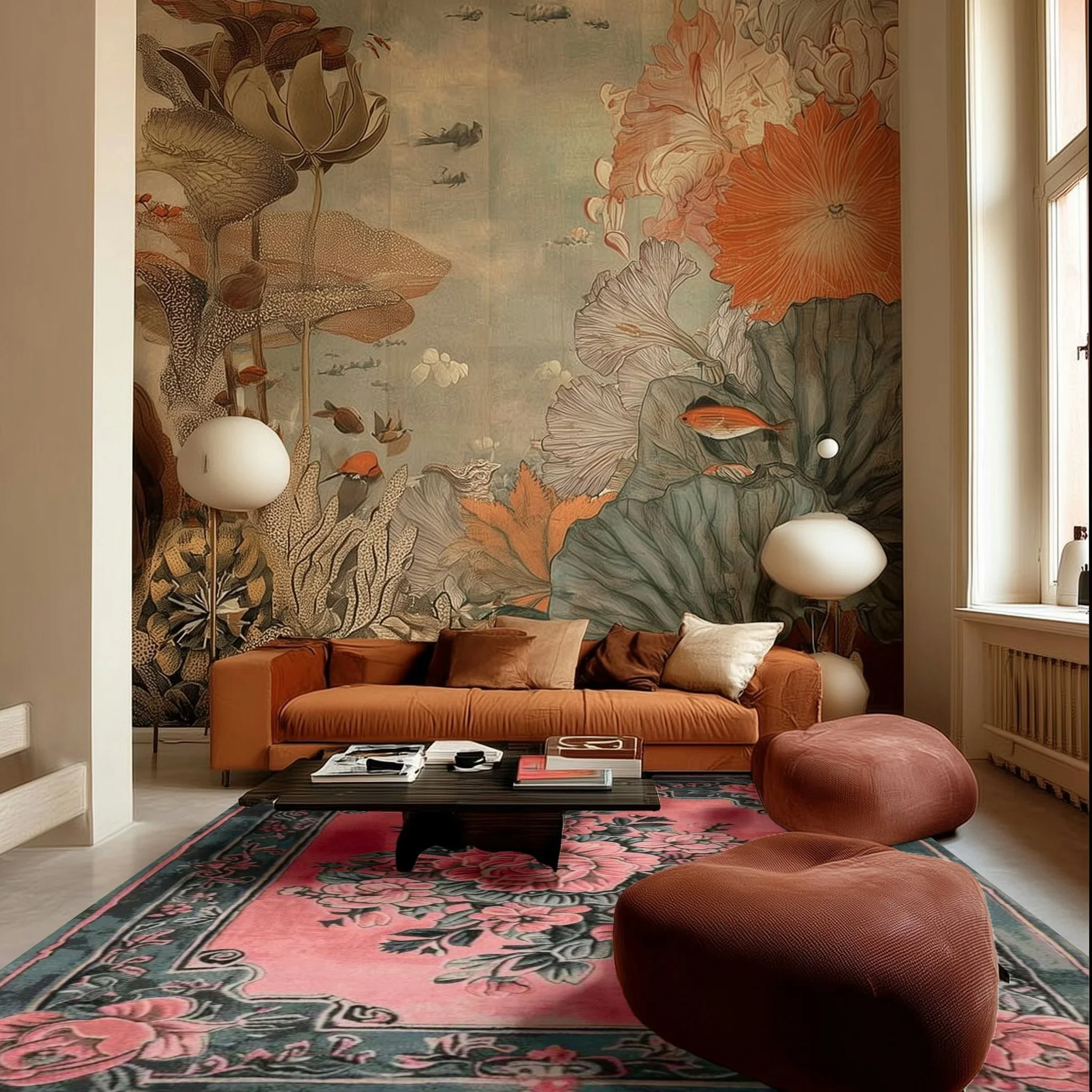 Vintage Blushed Bloom Hand Tufted Rug - Image 5