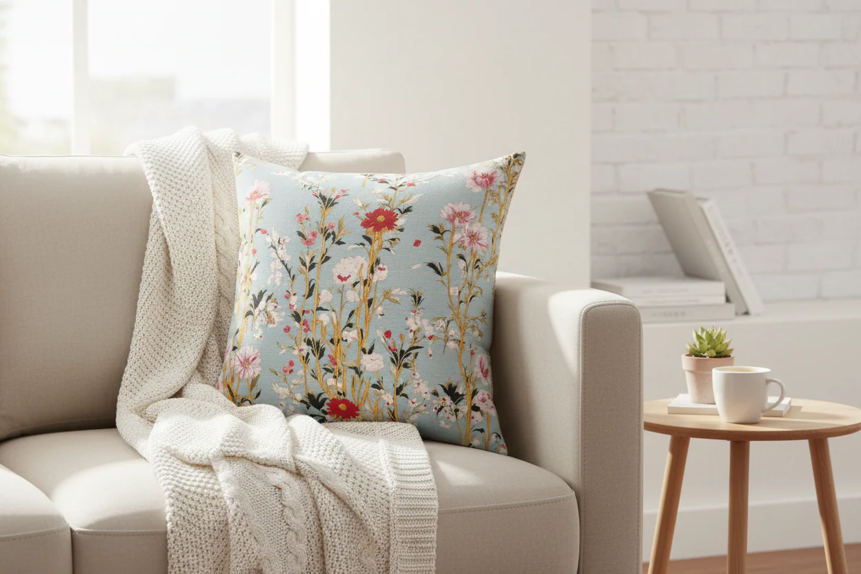 Vintage Botanical Garden Throw Pillow - Image 2