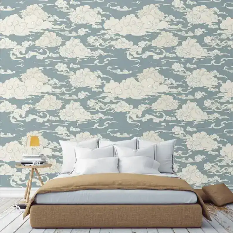 Vintage Chinoiserie Clouds Wallpaper - Image 8