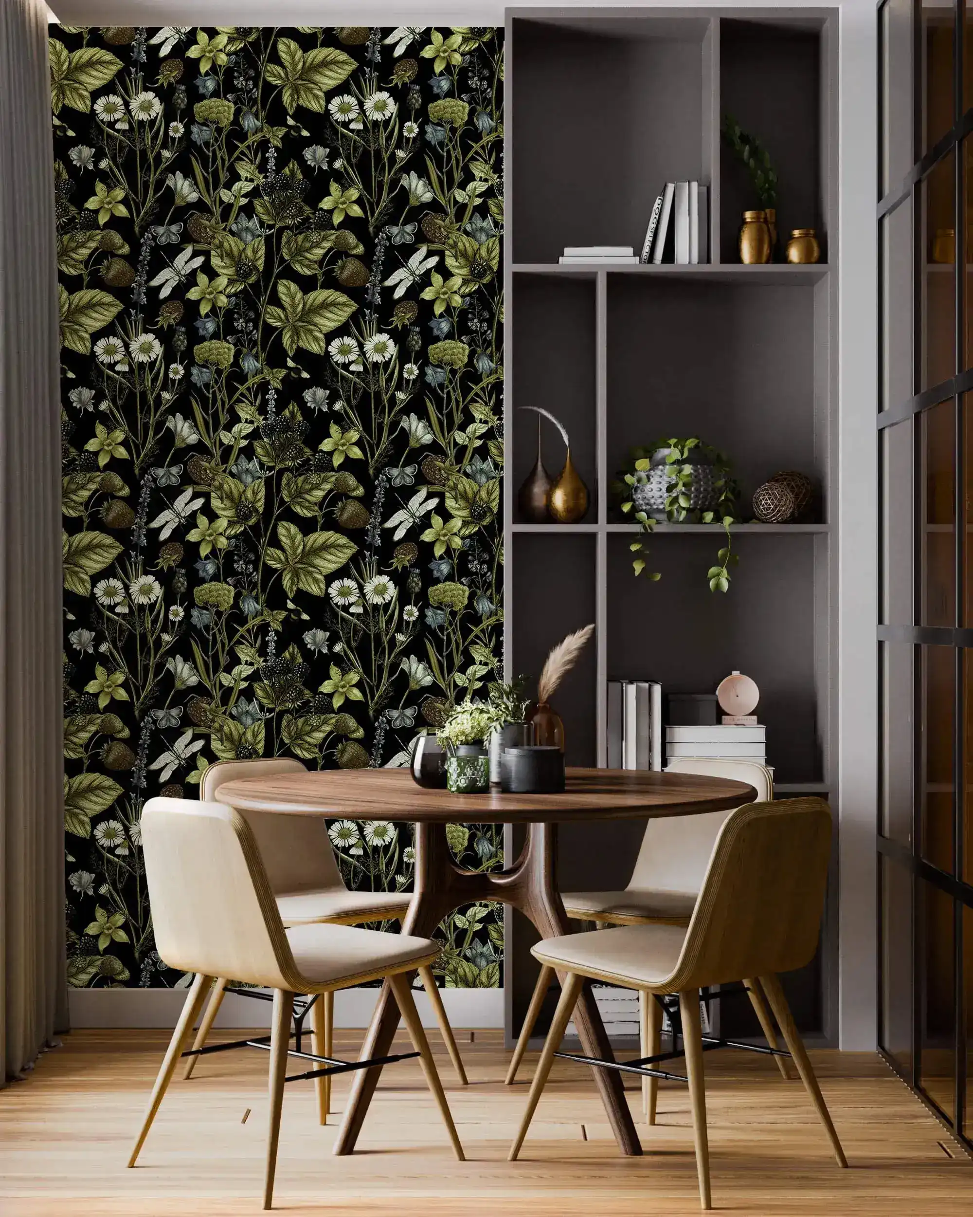 Vintage Floral Elegance Wallpaper - Image 3