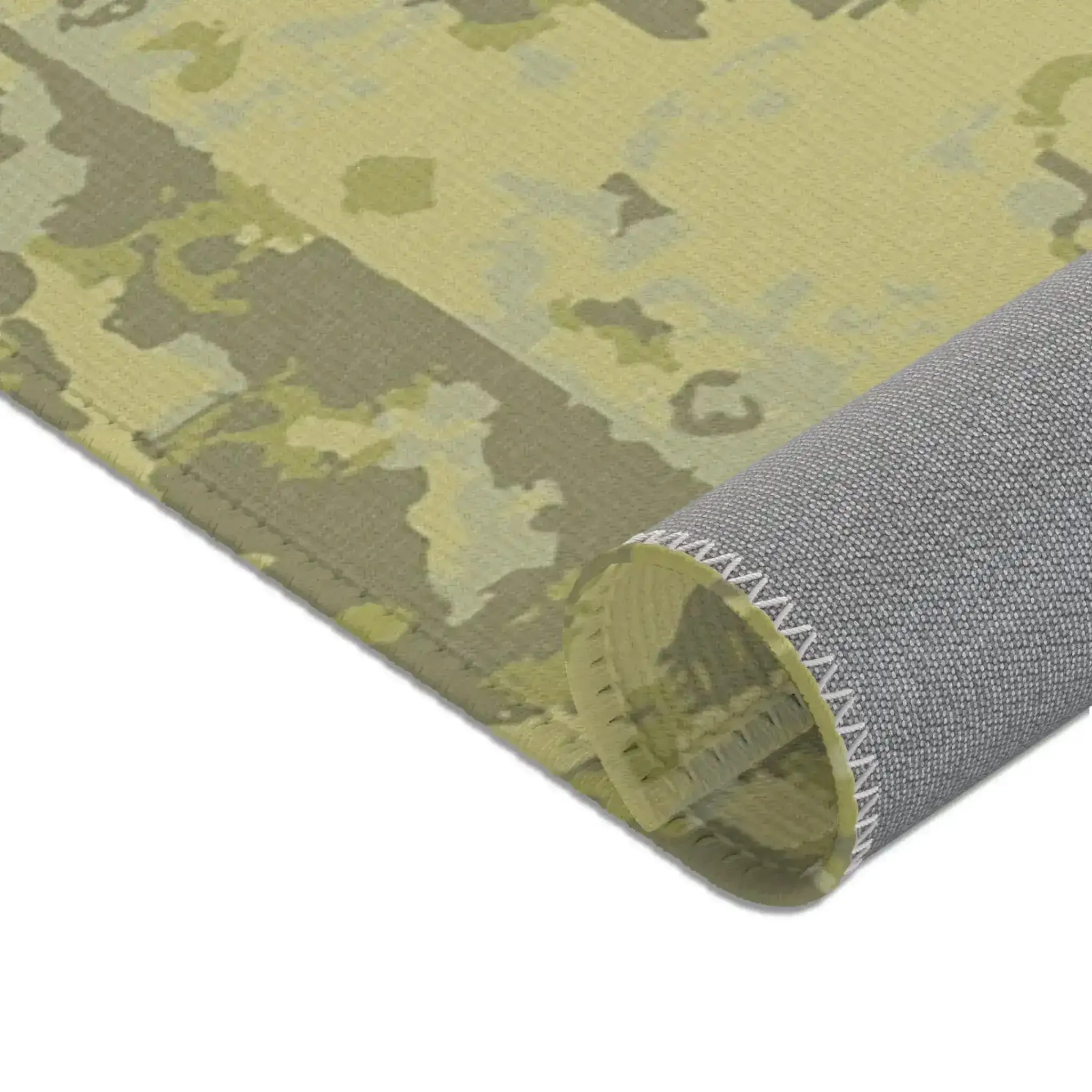 Vintage Floral Olive and Sage Green Accent Rug - Image 4