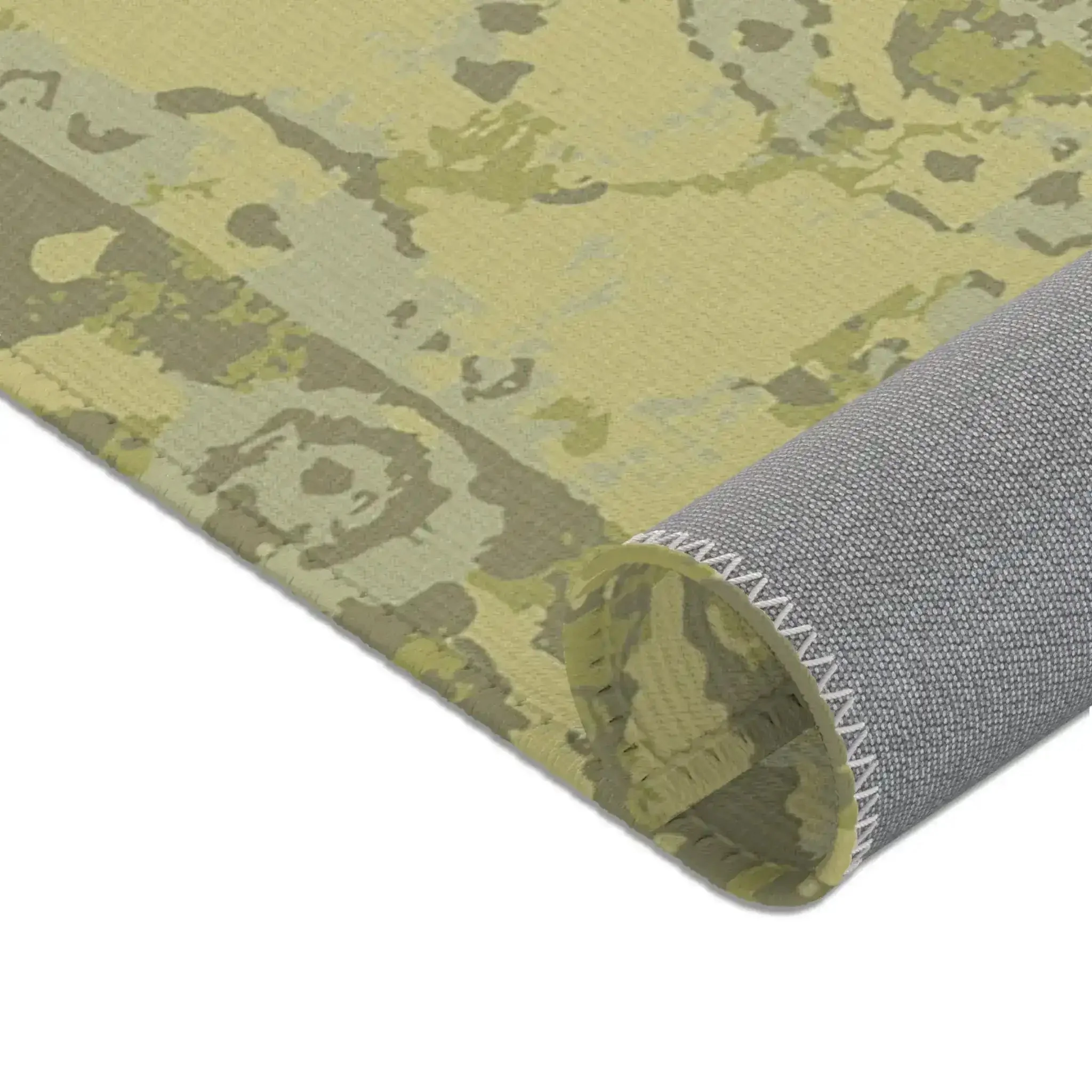 Vintage Floral Olive and Sage Green Accent Rug - Image 7