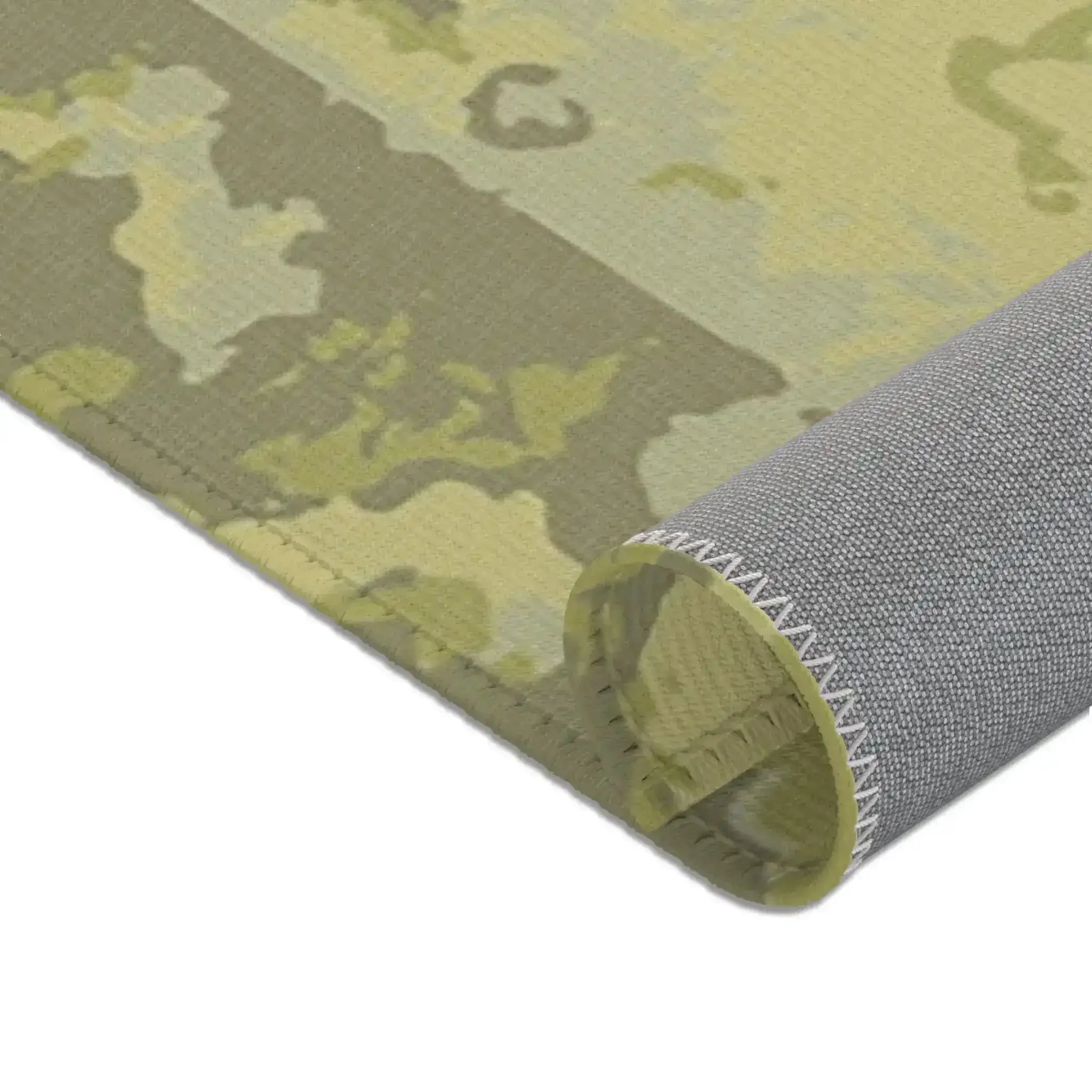 Vintage Floral Olive and Sage Green Accent Rug - Image 9