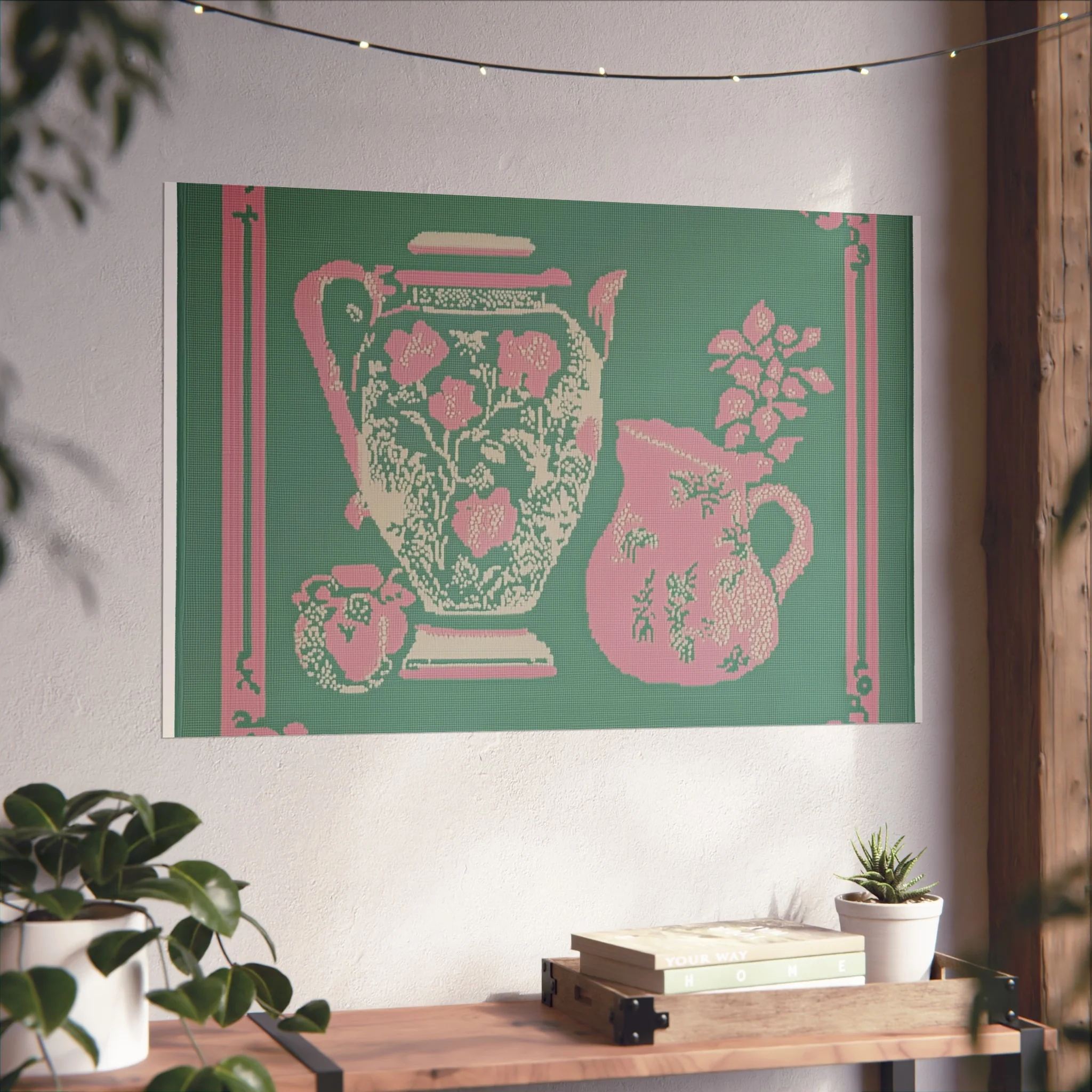Vintage Floral Pitchers Fine Art Poster - Image 44