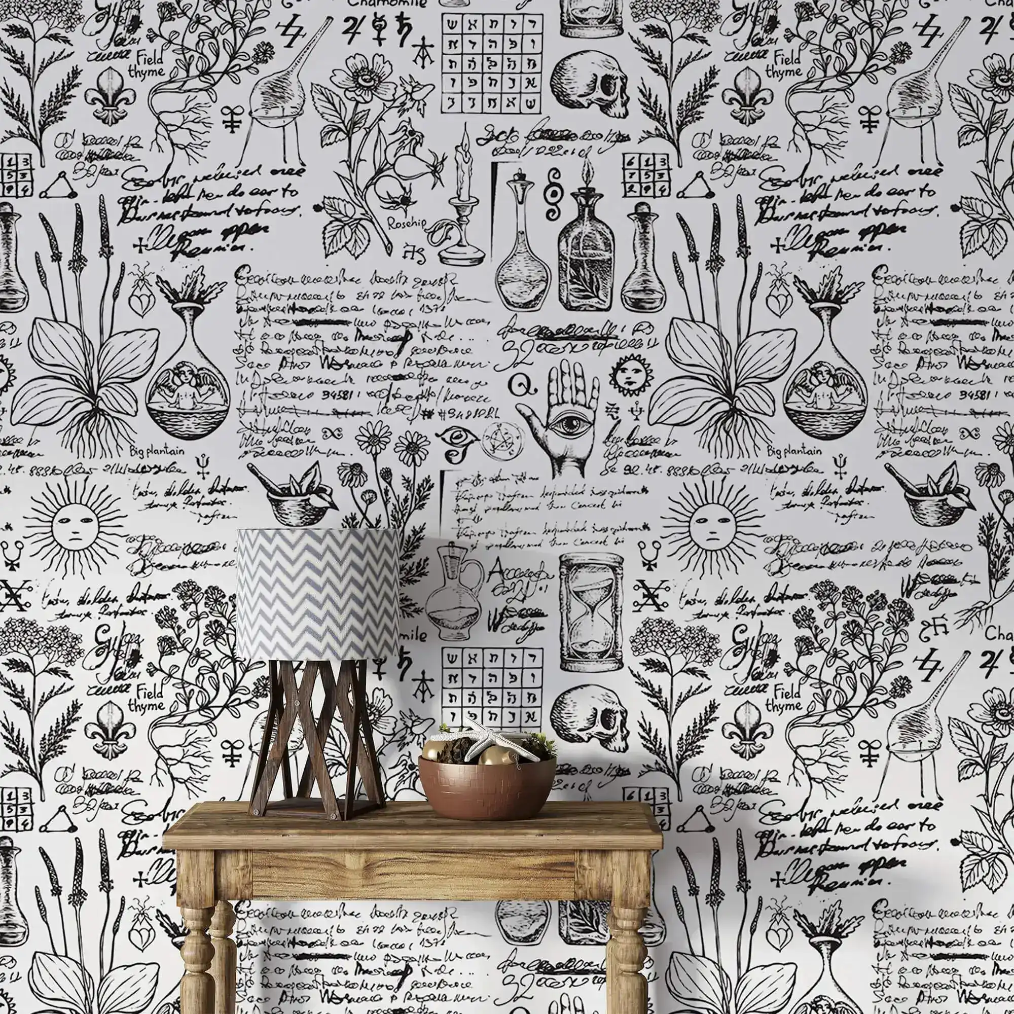 Vintage Herbal Alchemy Wallpaper - Image 7