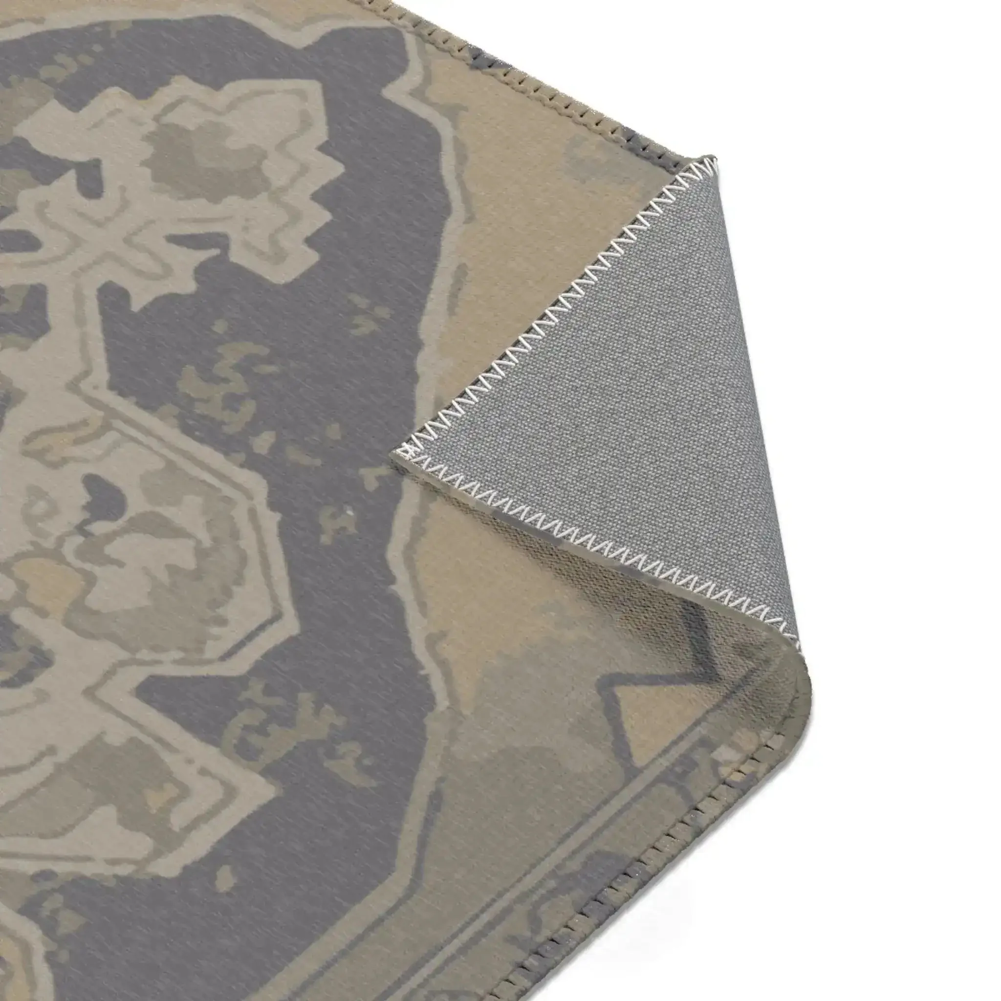 Vintage-Inspired Navy & Beige Accent Rug - Image 5
