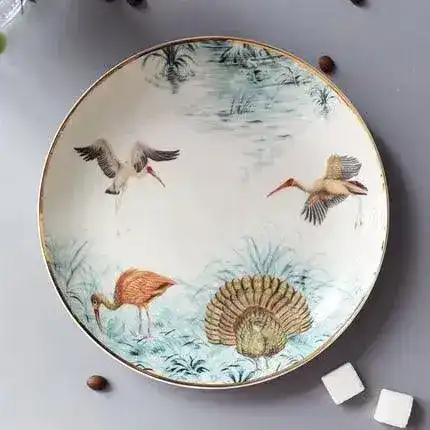 Vintage Inspired Wild Cat Bone China Plate - Image 6
