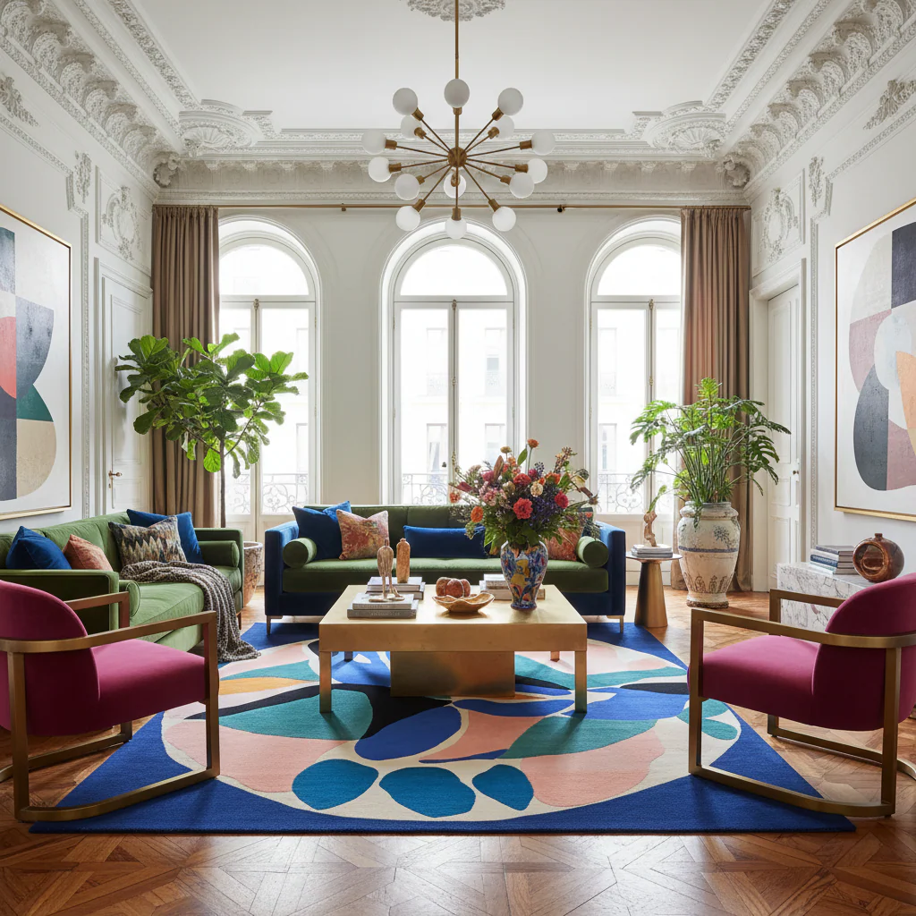 Vivid Form Tangle Hand Tufted Rug - Image 2