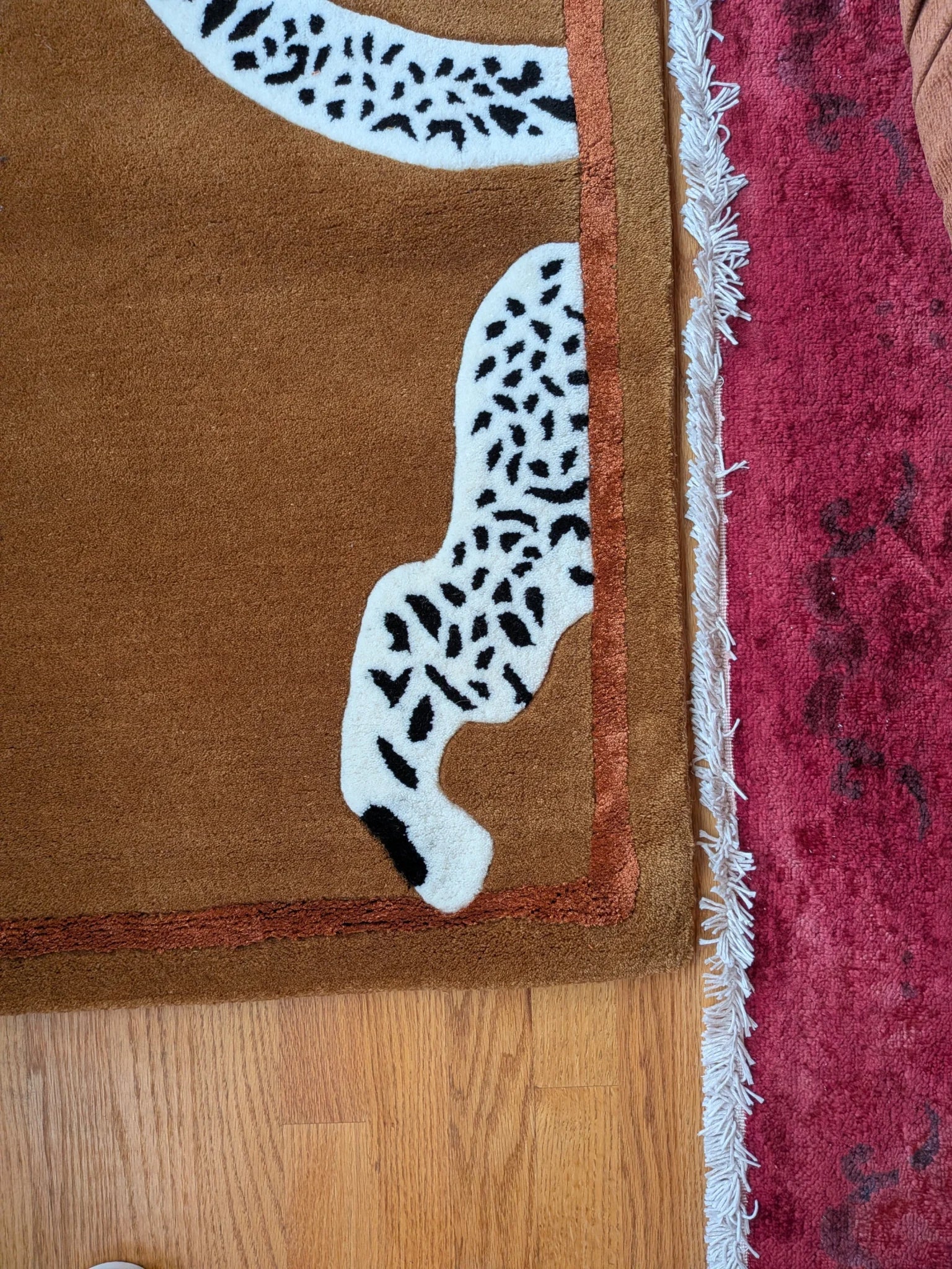Walking Leopard on Silk Road Hand Tufted Runner Rug -  Brown 2' x 6' - Image 15