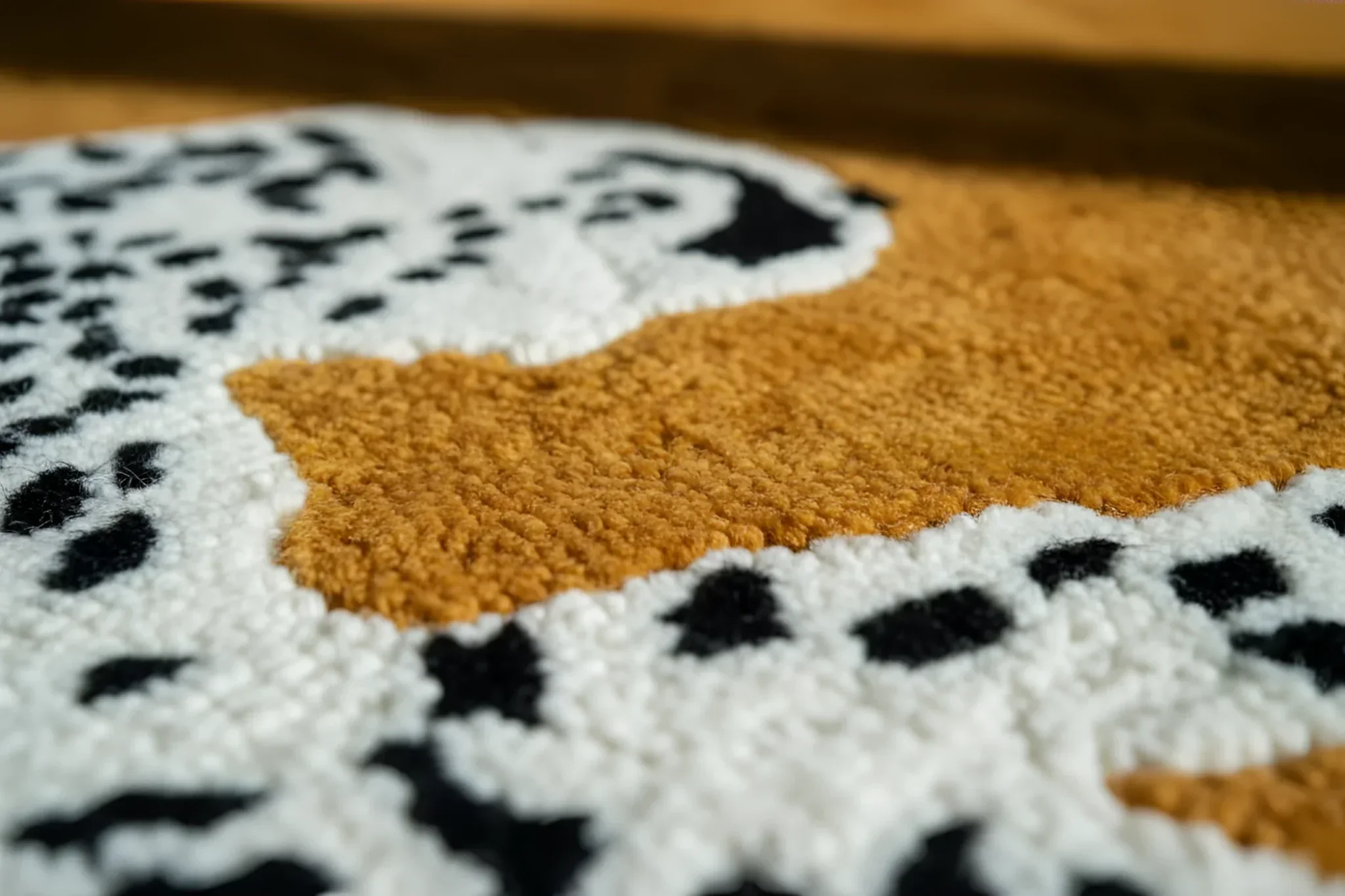 Walking Wild Cat Leopard on Silk Road Hand Tufted Wool Rug - Gold Lush Brown - Image 6