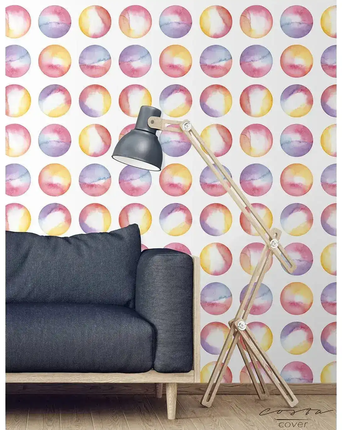 Watercolor Bubbles Circles Removable Wallpaper - Image 4