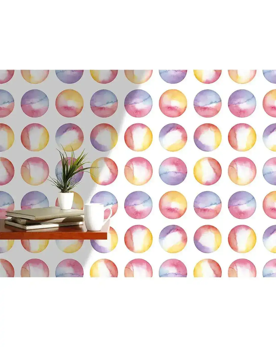 Watercolor Bubbles Circles Removable Wallpaper - Image 5