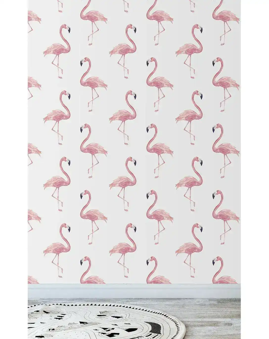 Watercolor Exotic Pink Flamingos Wallpaper - Image 6