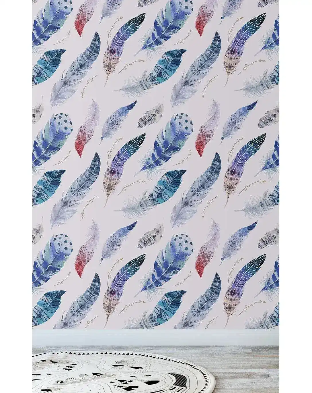 Watercolor Indian Feathers Removable Wallpaper - Image 5