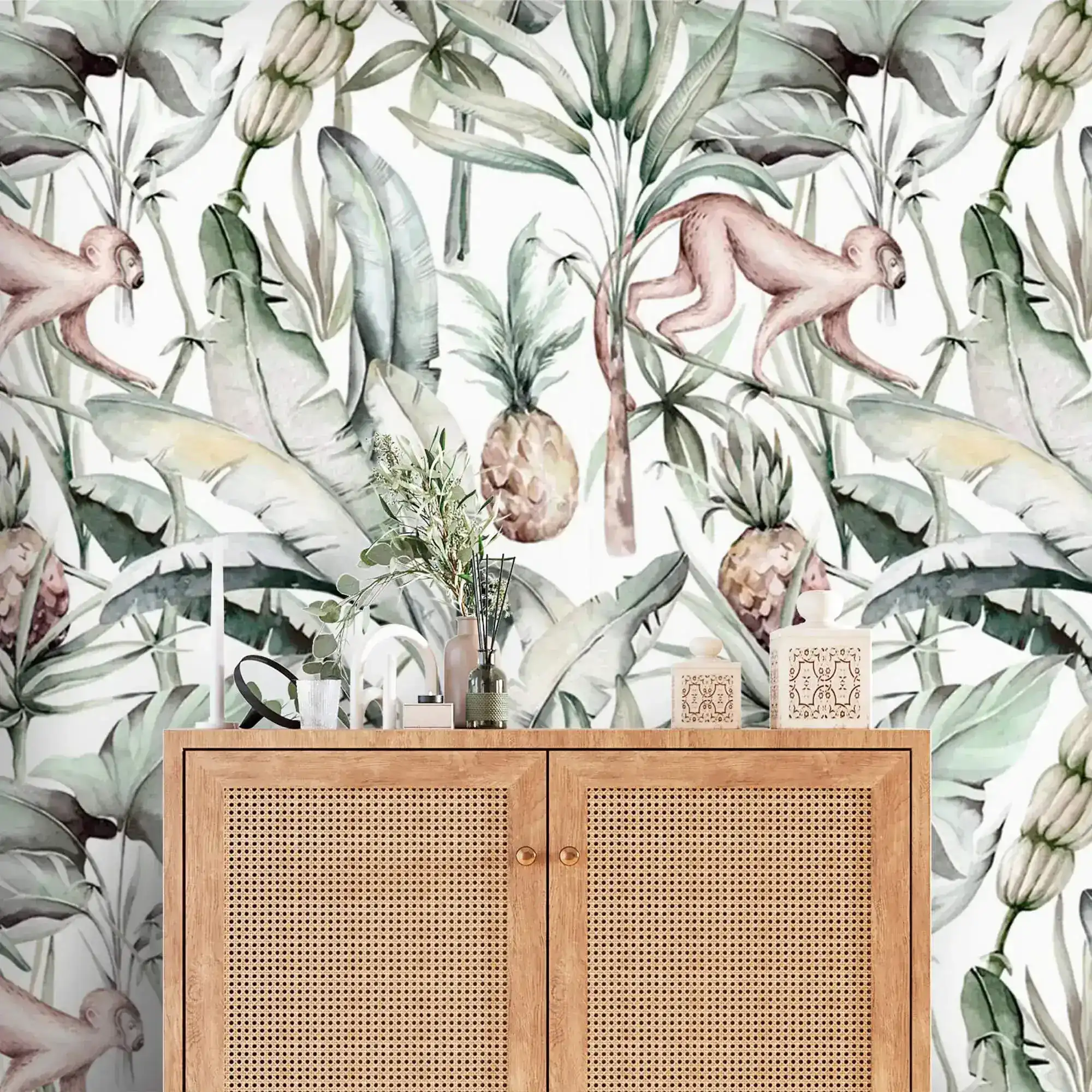 Watercolor Tropical Jungle Delight Wallpaper - Image 7