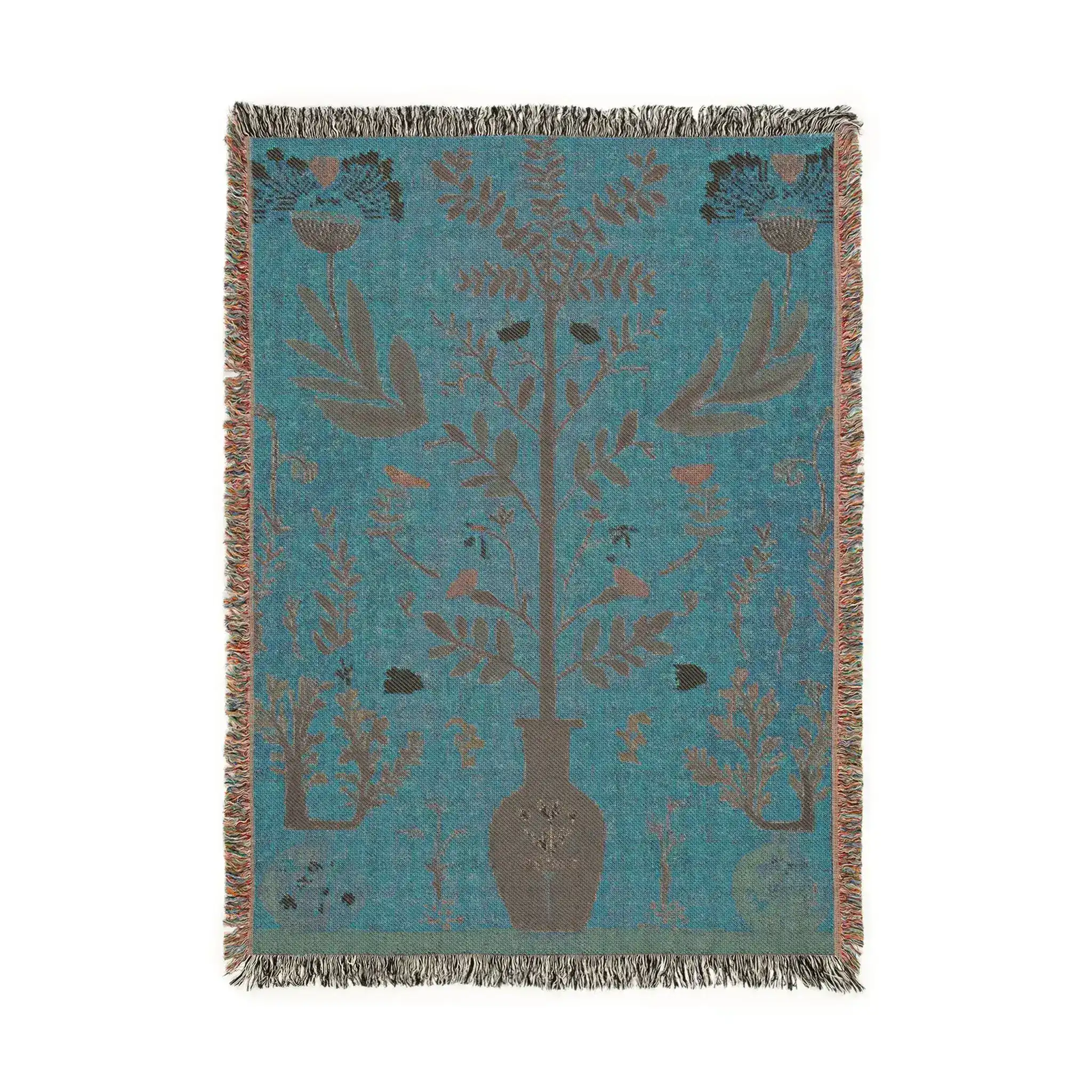 Whimsical Botanical Woven Blanket - Image 2