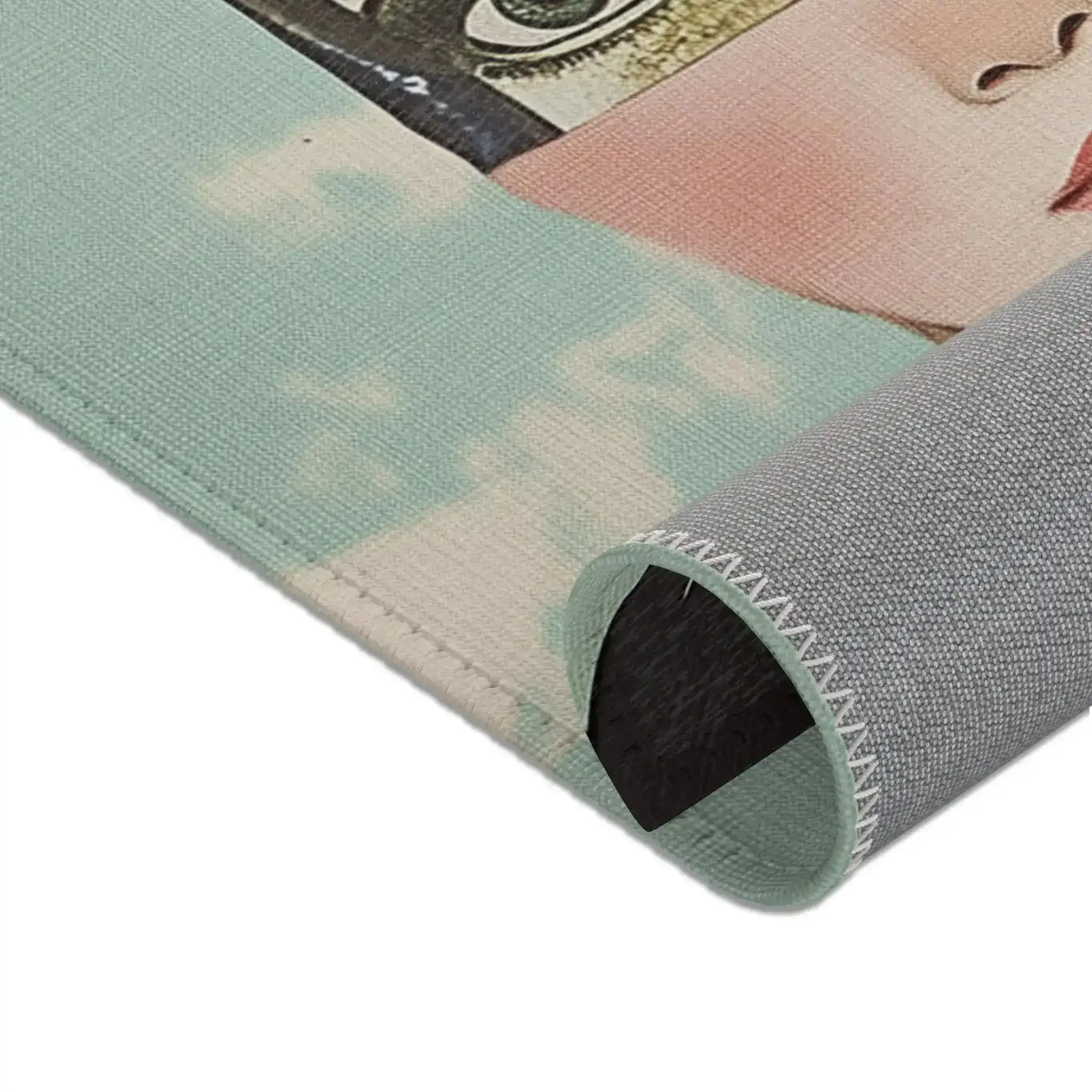 Whimsical Cat and Bird Collage Accent Rug - Image 7