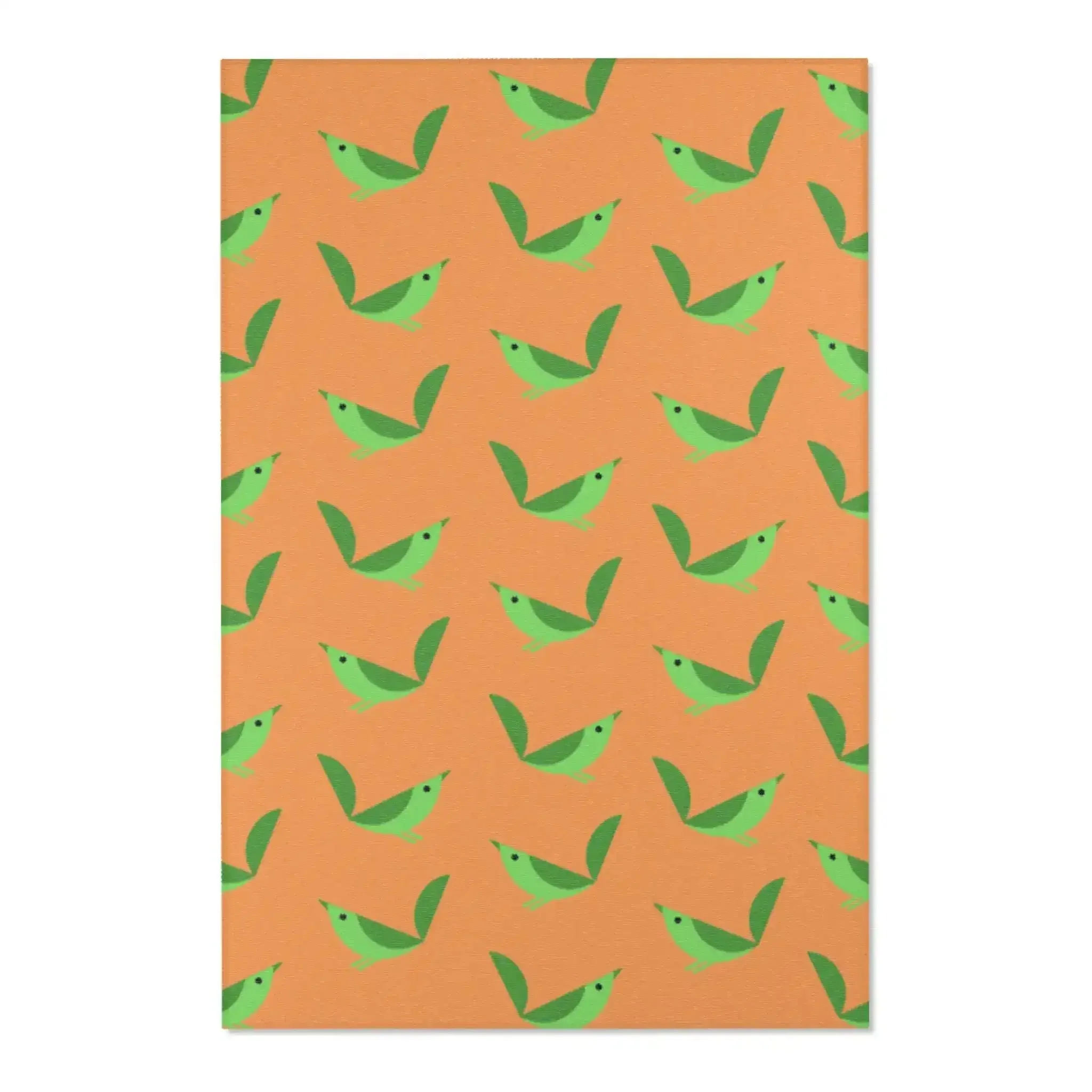 Whimsical Green Birds Accent Rug - Image 3