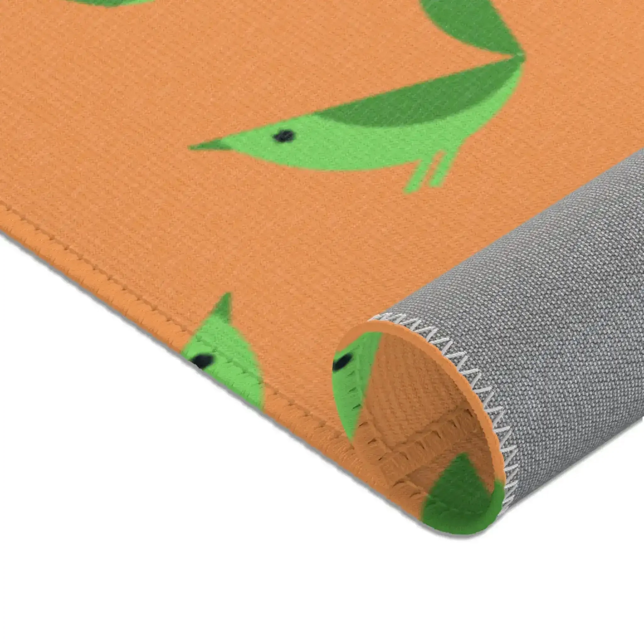 Whimsical Green Birds Accent Rug - Image 4