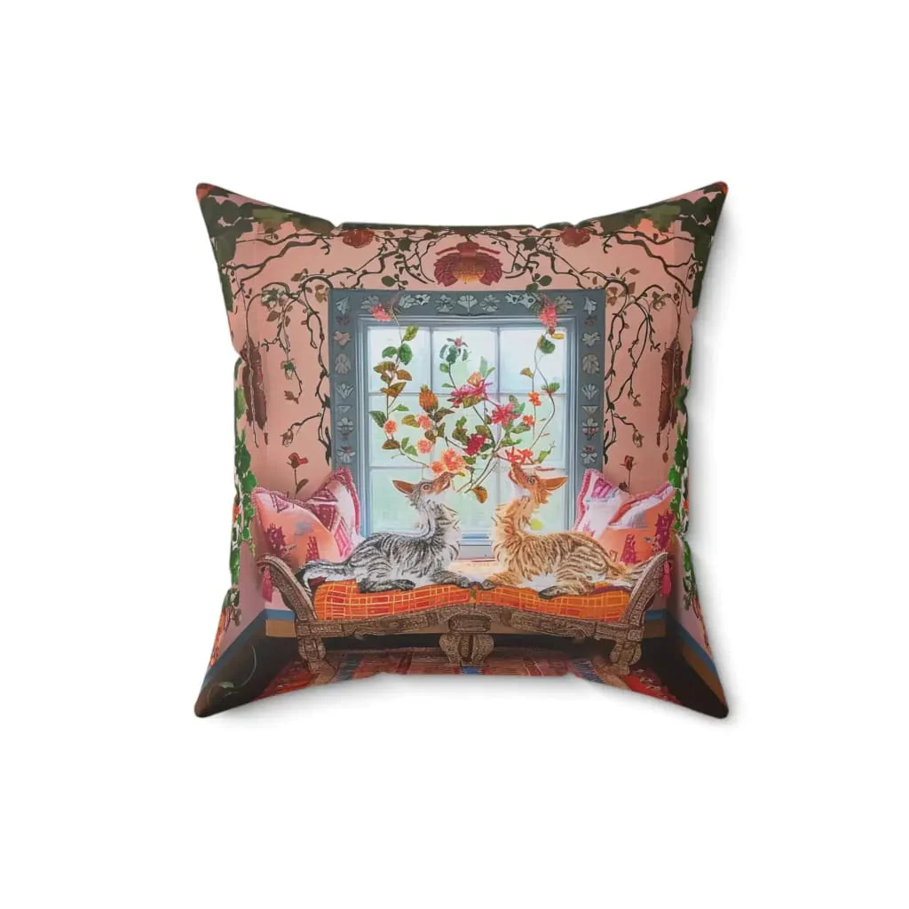 Whimsy Garden Lounge Throw Pillow - Image 2