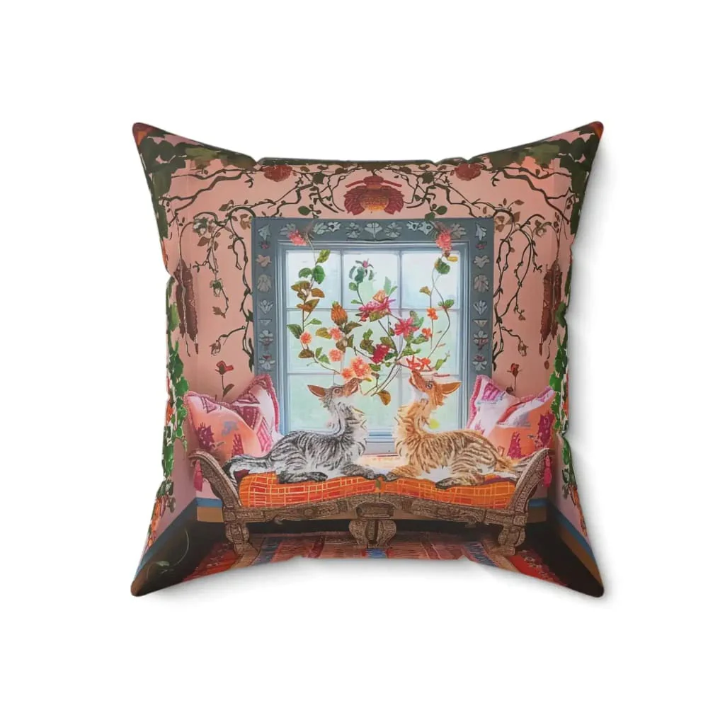 Whimsy Garden Lounge Throw Pillow - Image 3