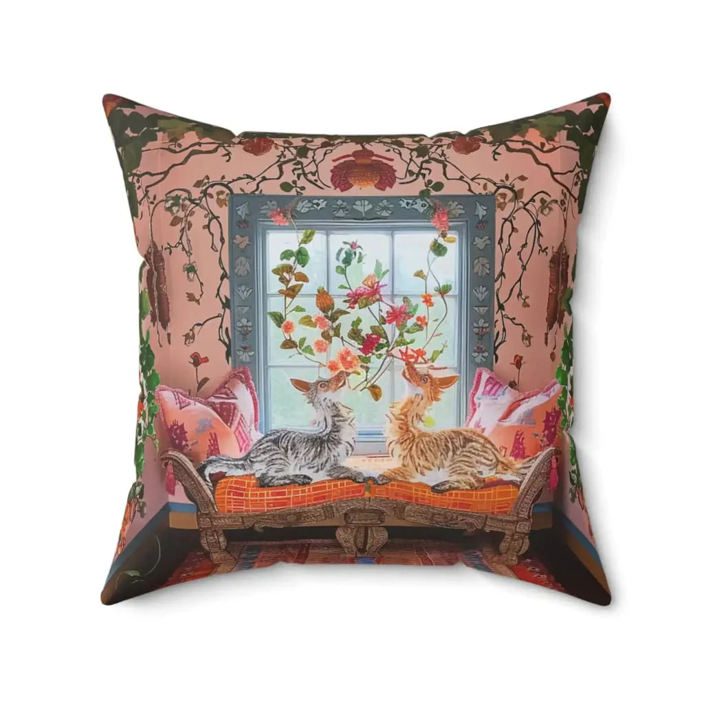 Whimsy Garden Lounge Throw Pillow - Image 4