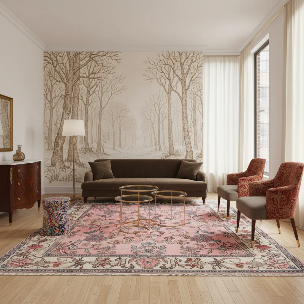 Whispers of Antiquity Knotted Wool Rug - Image 2