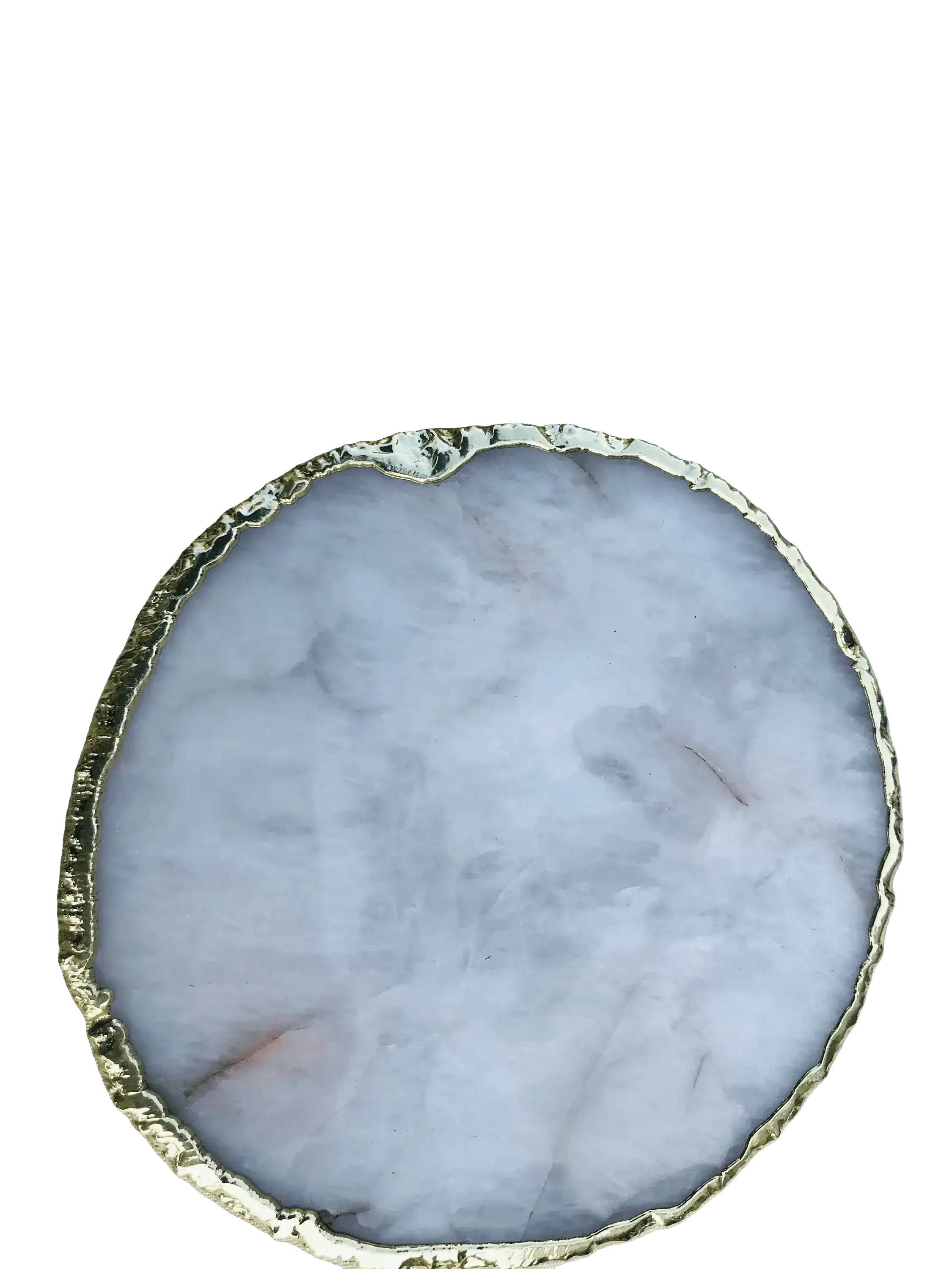 White Agate Hand Rounded Coasters - Set of 4 - Image 4