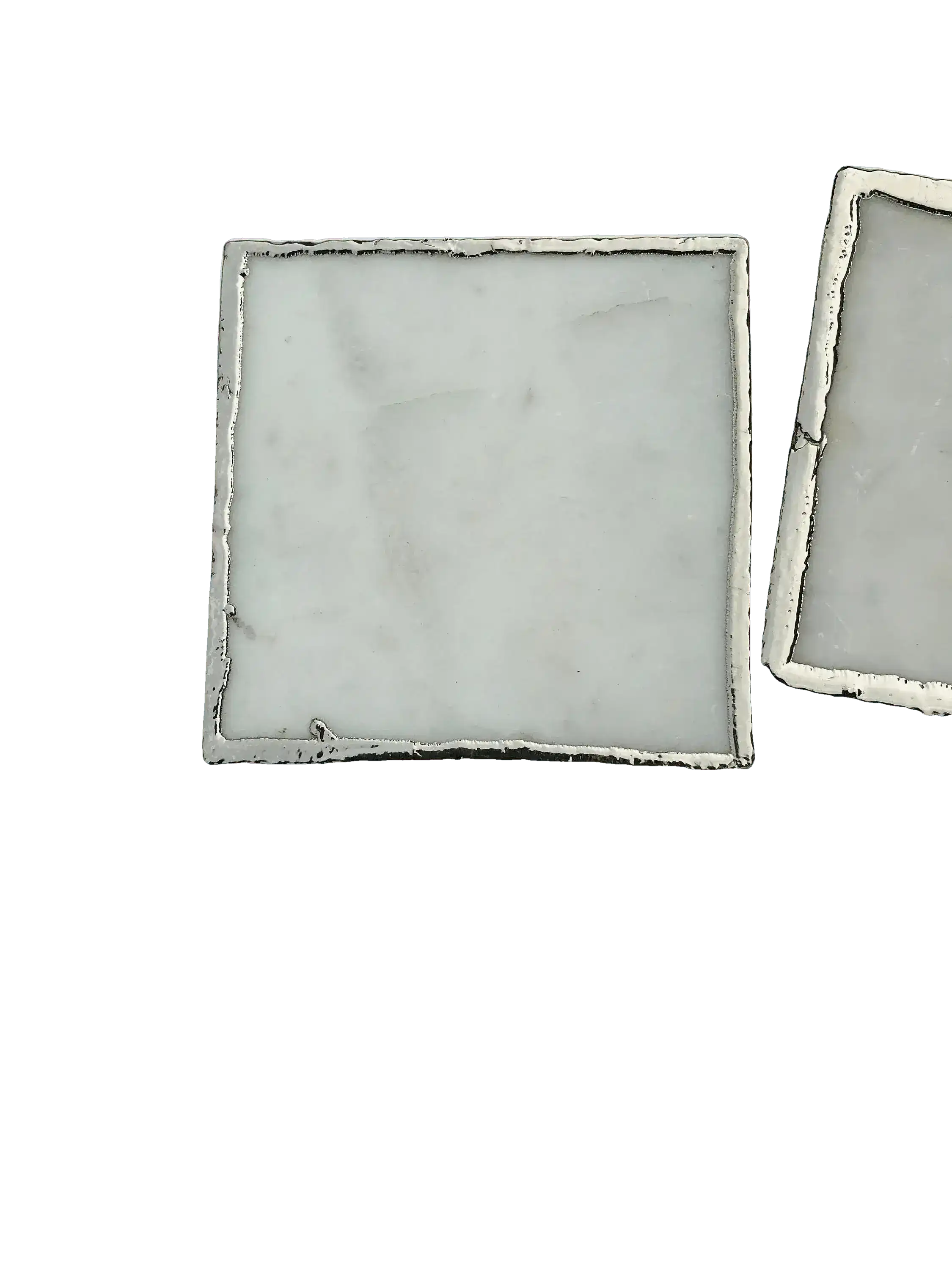 White Marble Plated Coasters - Set of 4 - Image 5