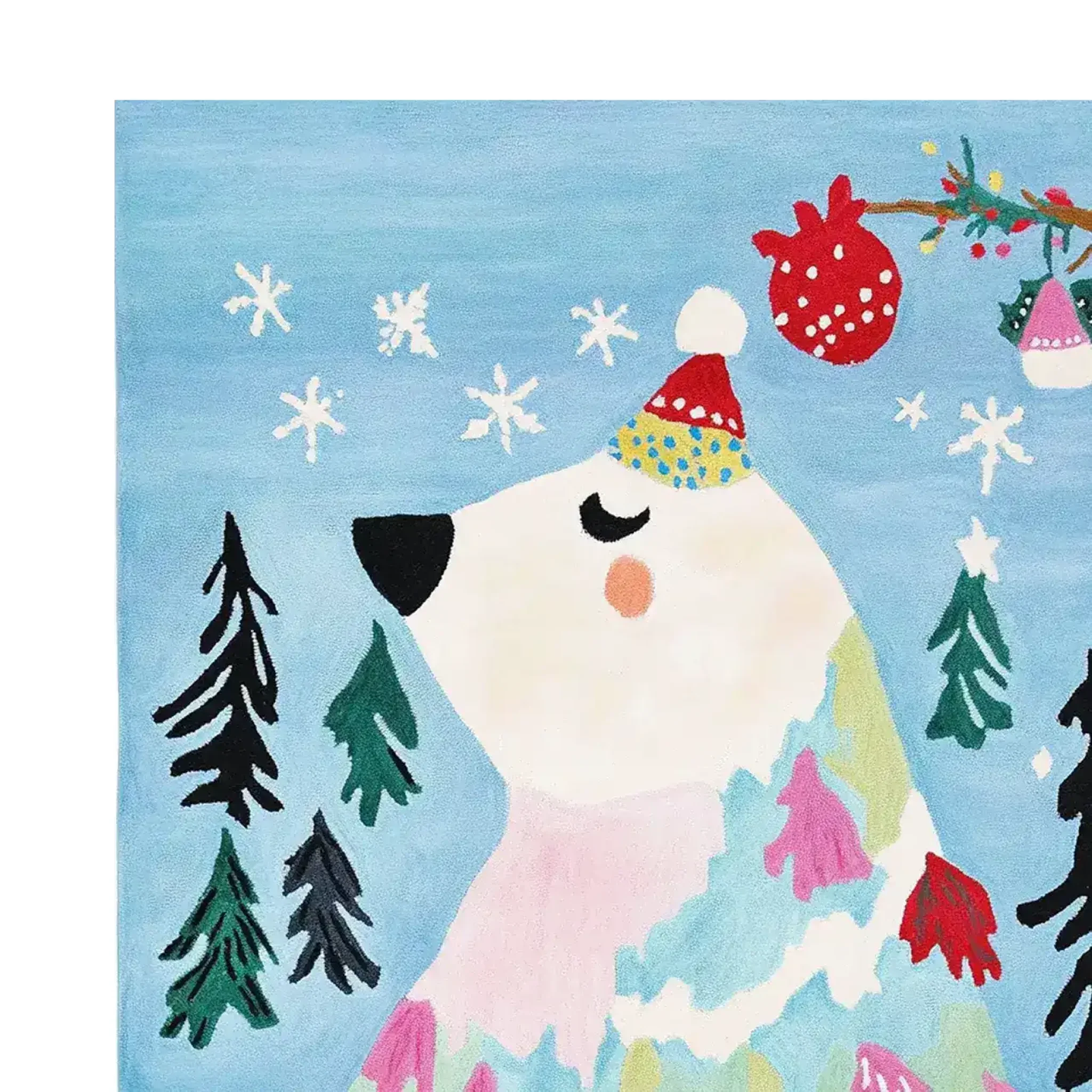 Winter Bear Whimsy Hand Tufted Rug - Image 5