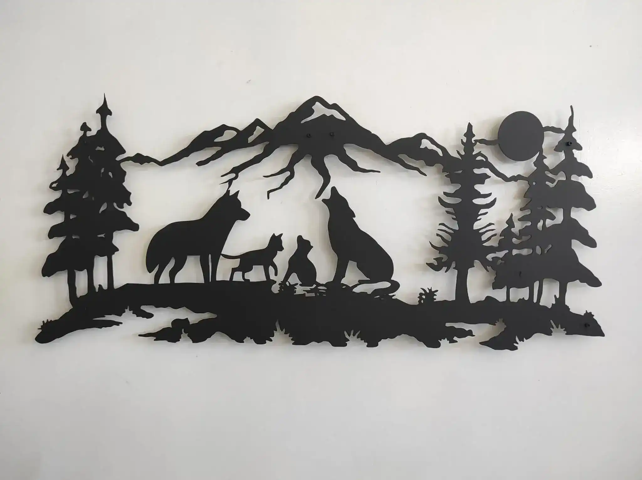 Wolf Family in Nature Metal Wall Art - Image 9