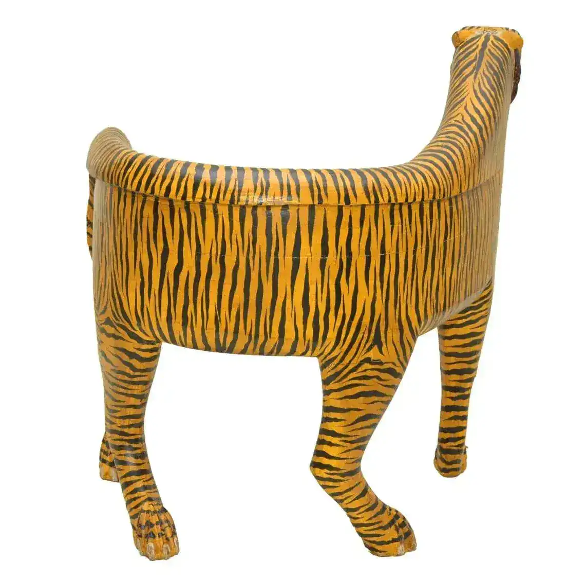 Wooden Tiger Hand Crafted Maharaja Chair - Image 3