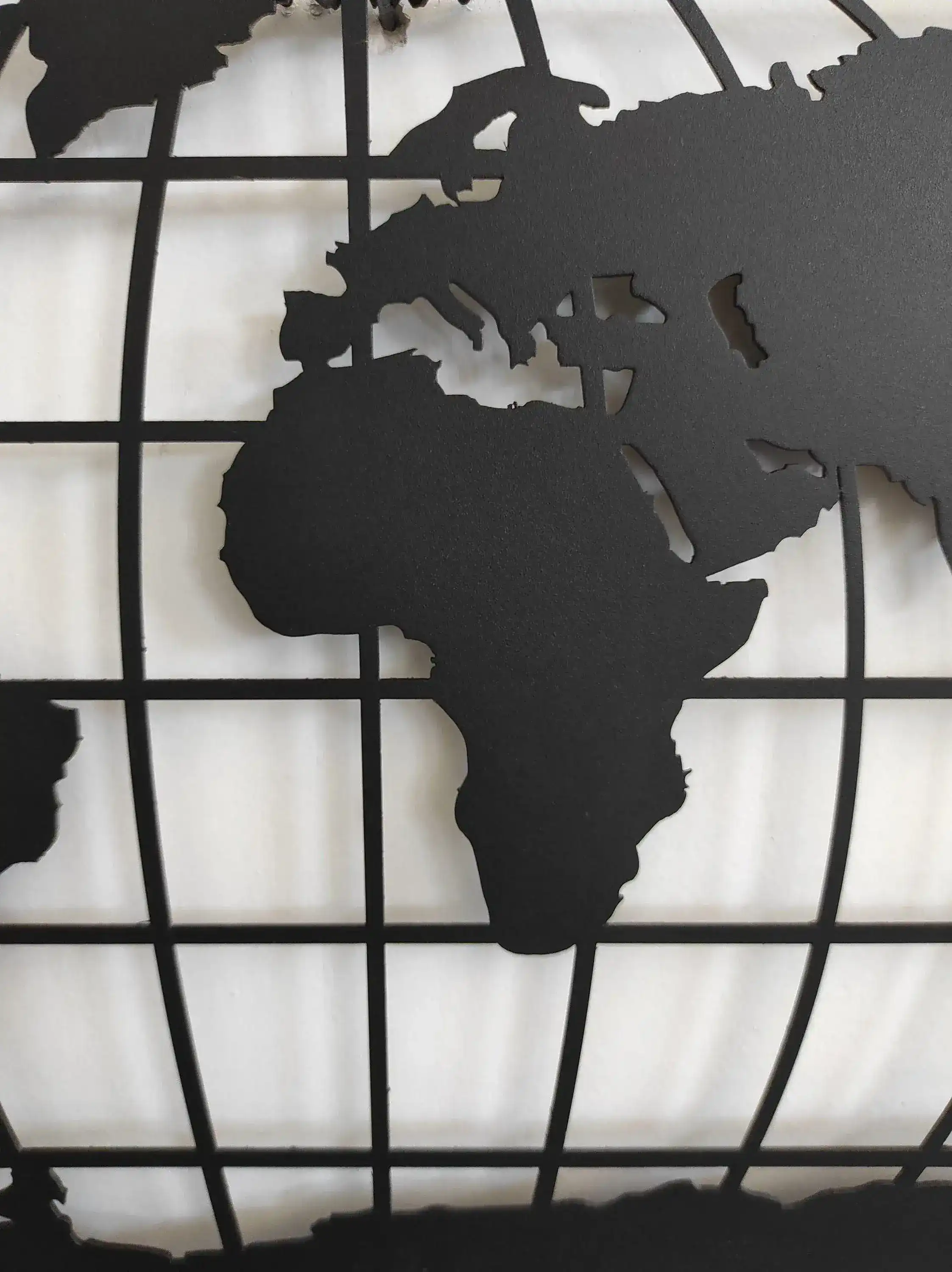 World Map Meridian Metal Wall Art - Image 10